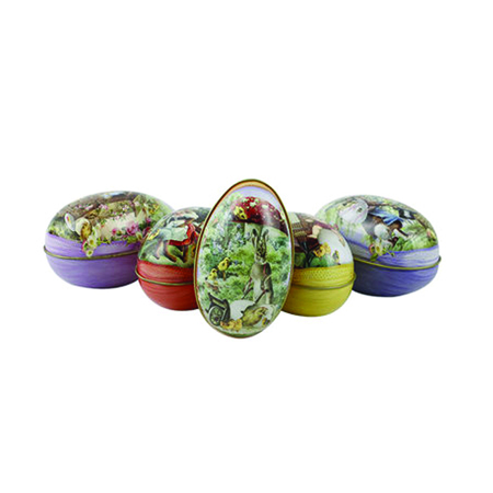 Hot Selling Easten Egg Shaped Tin Box